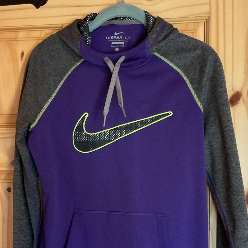 Nike Purple and Gray Hoodie with Logo